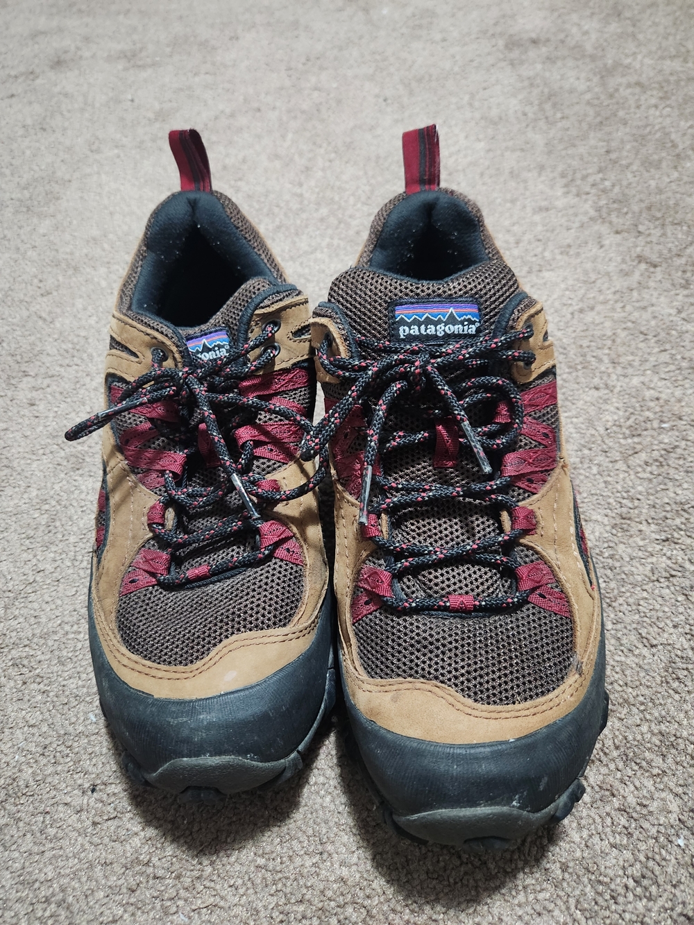 Patagonia Brown & Burgundy Hiking Shoes